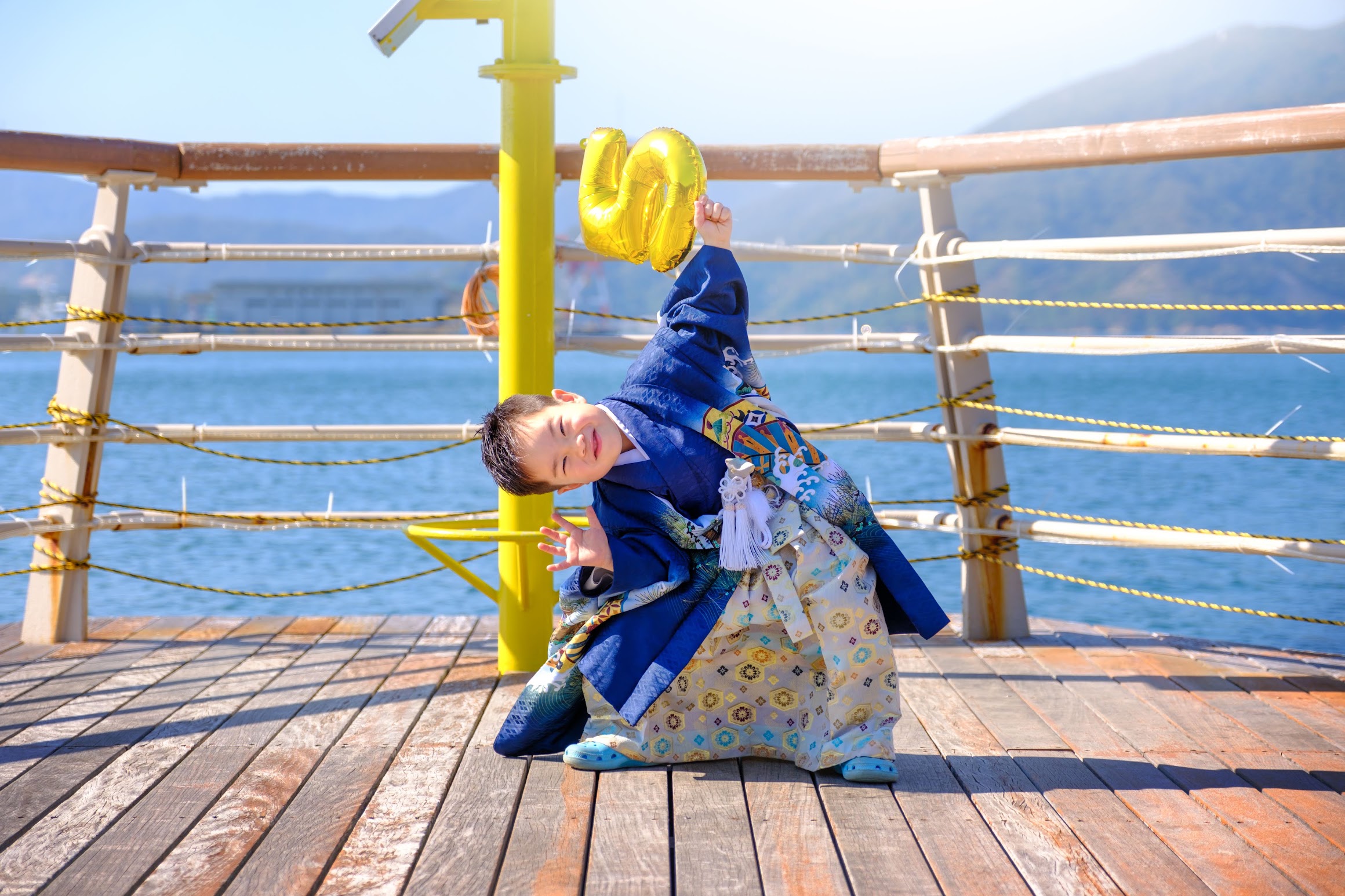 敦賀市　七五三　５歳　金ヶ崎緑地